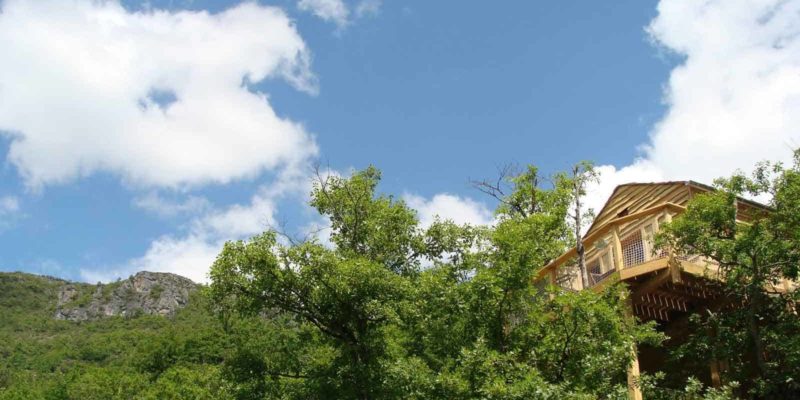 A vendre domaine avec cabanes dans les arbres & Spa au cœur du Parc National des Cévennes (Vébron, Lozère)