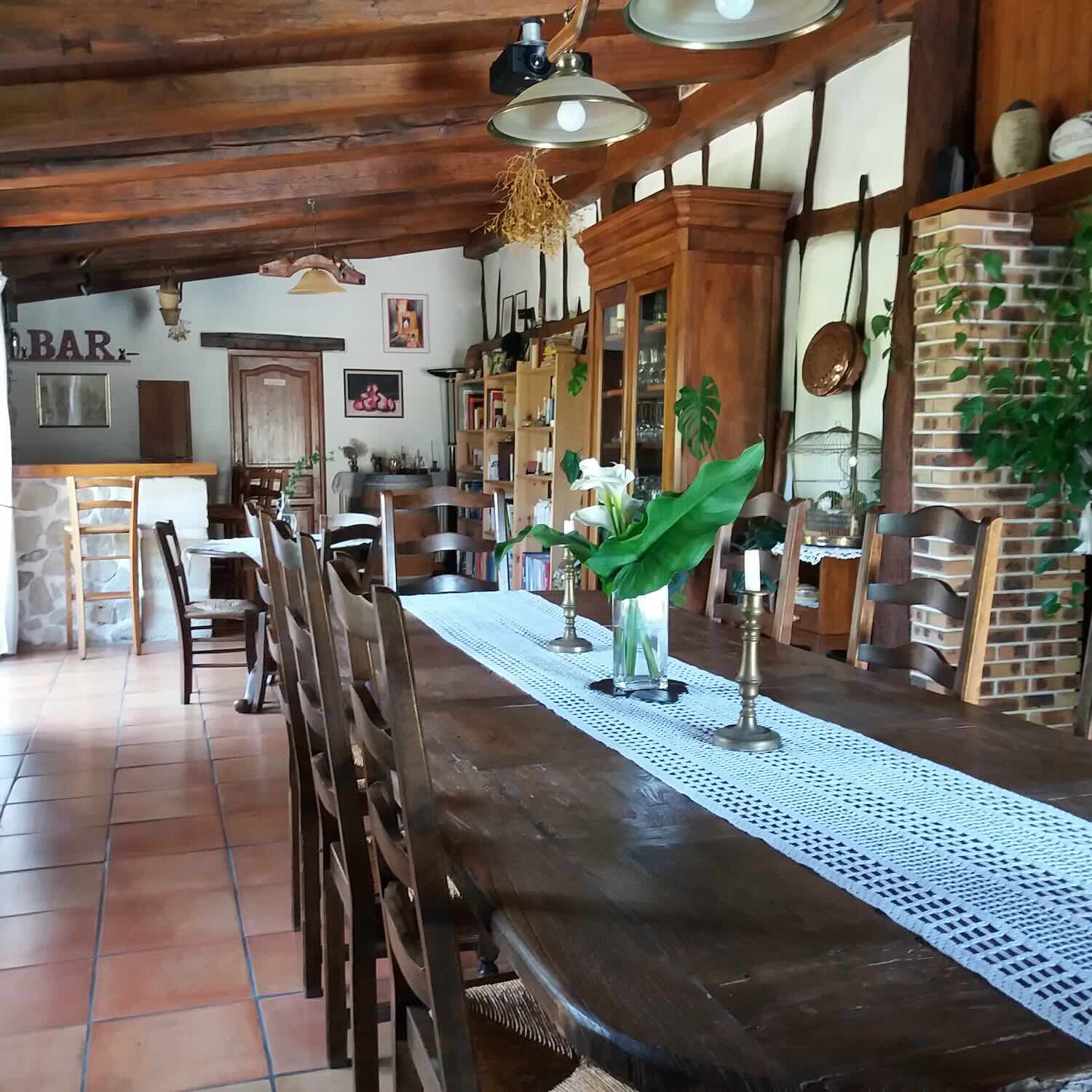 Salon - salle à manger de la maison d’hôtes